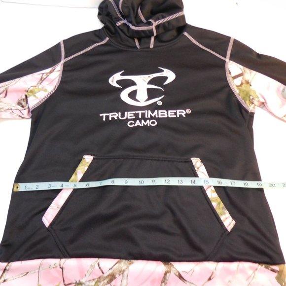 Women's True Timber Camo Pink Hoodie Hunting Sweatshirt Sz S - Picture 8 of 10
